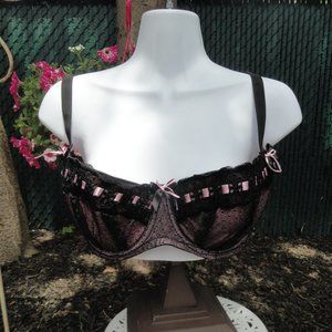 Curvy Kate Bra Size 38DD Pink/Black Lace